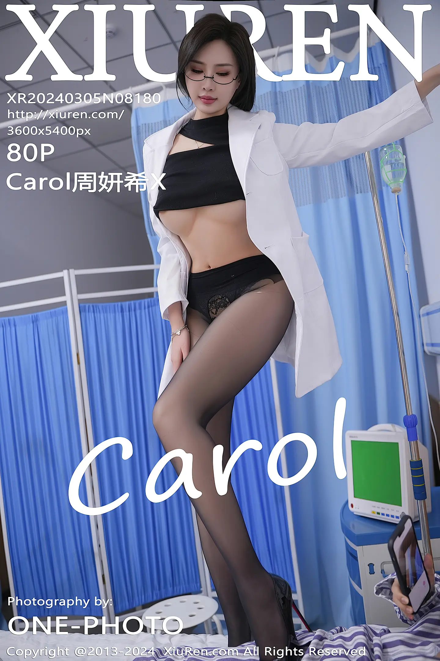 [XiuRen秀人网]No.8180_女神Carol周妍希性感女医生制服露开档黑丝秀翘臀美腿诱惑写真78P-秀人网 - XiuRen.Space